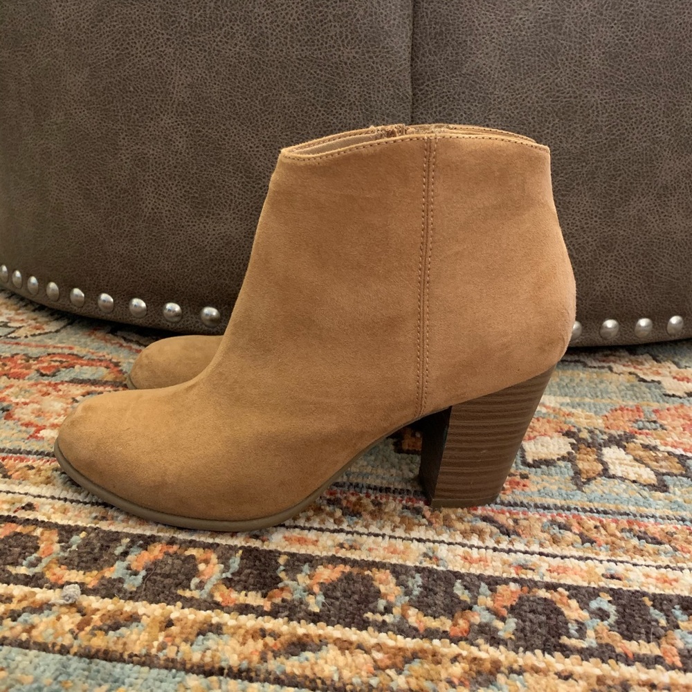 Tan booties
